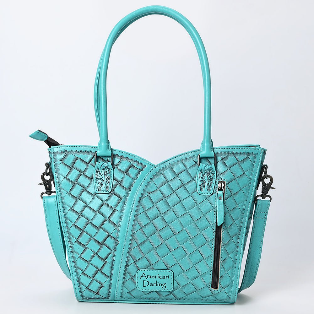 Tote Hand Tooled Genuine Leather