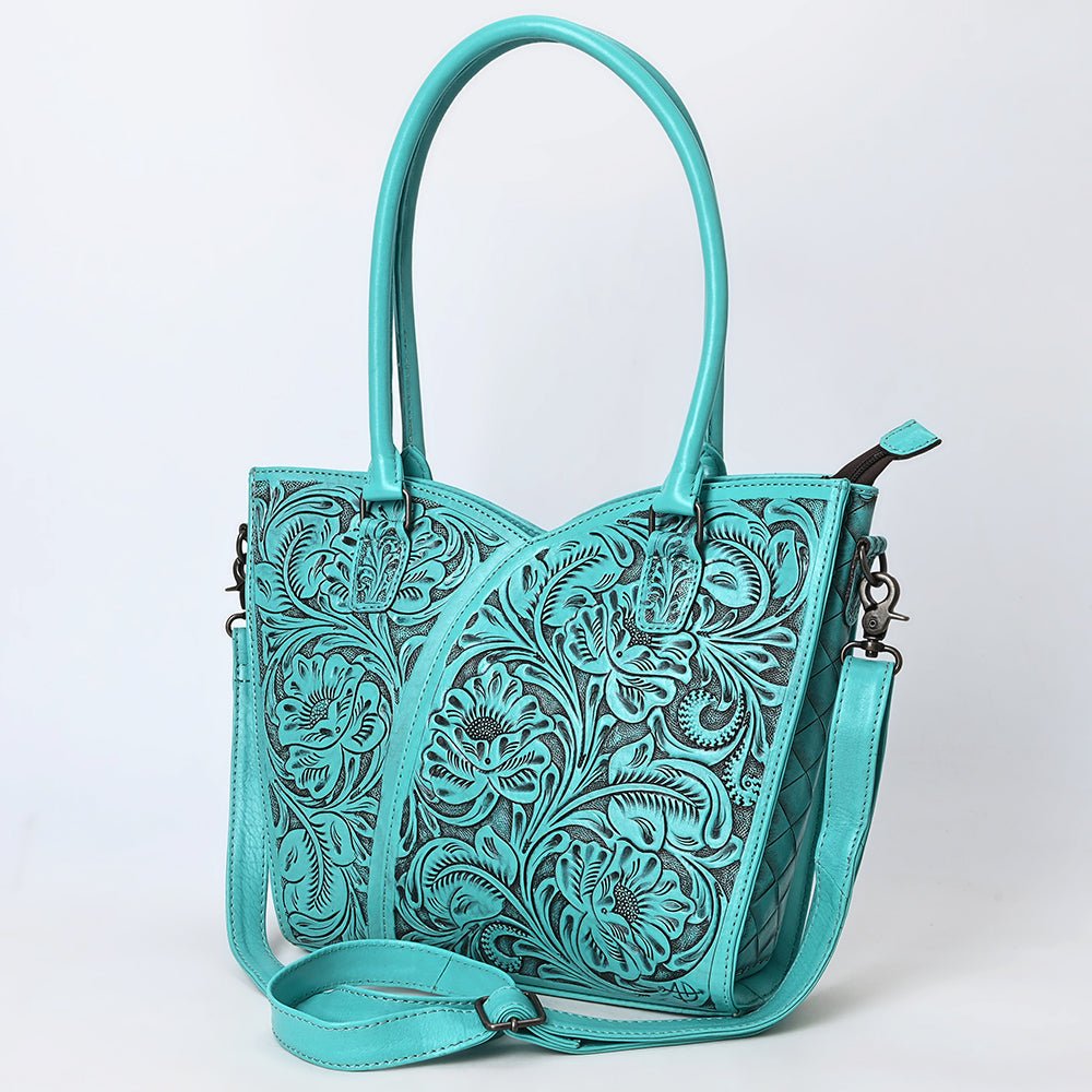 Tote Hand Tooled Genuine Leather