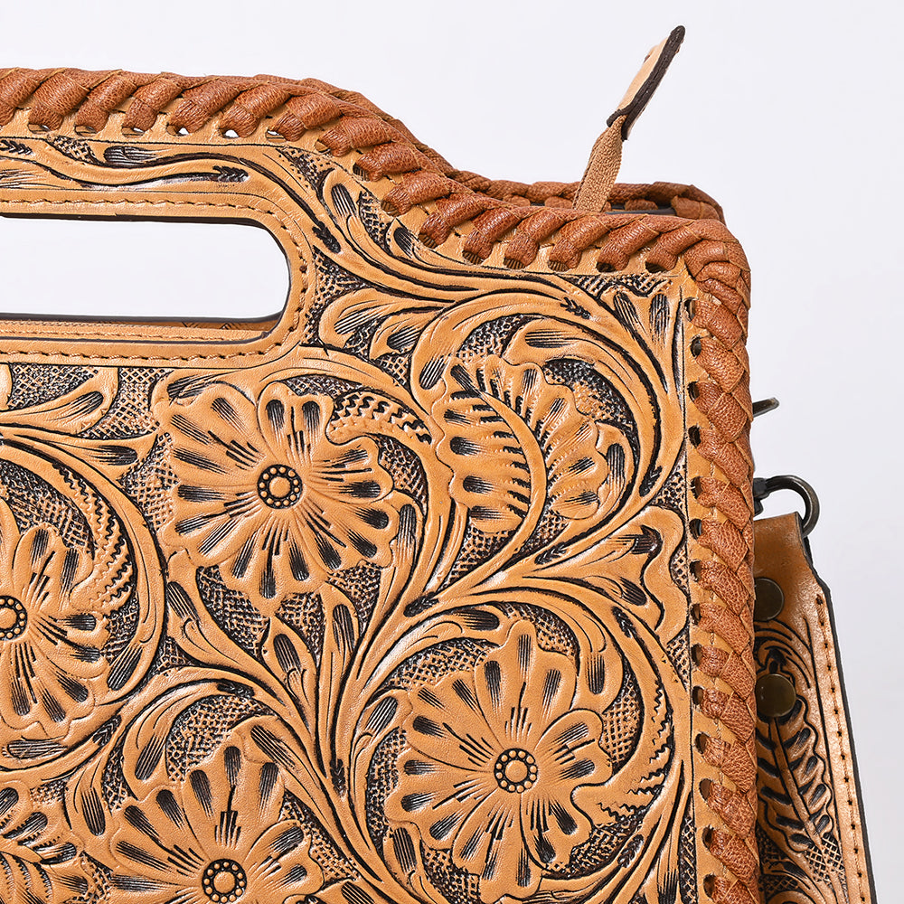 Clutch Hand Tooled Genuine Leather
