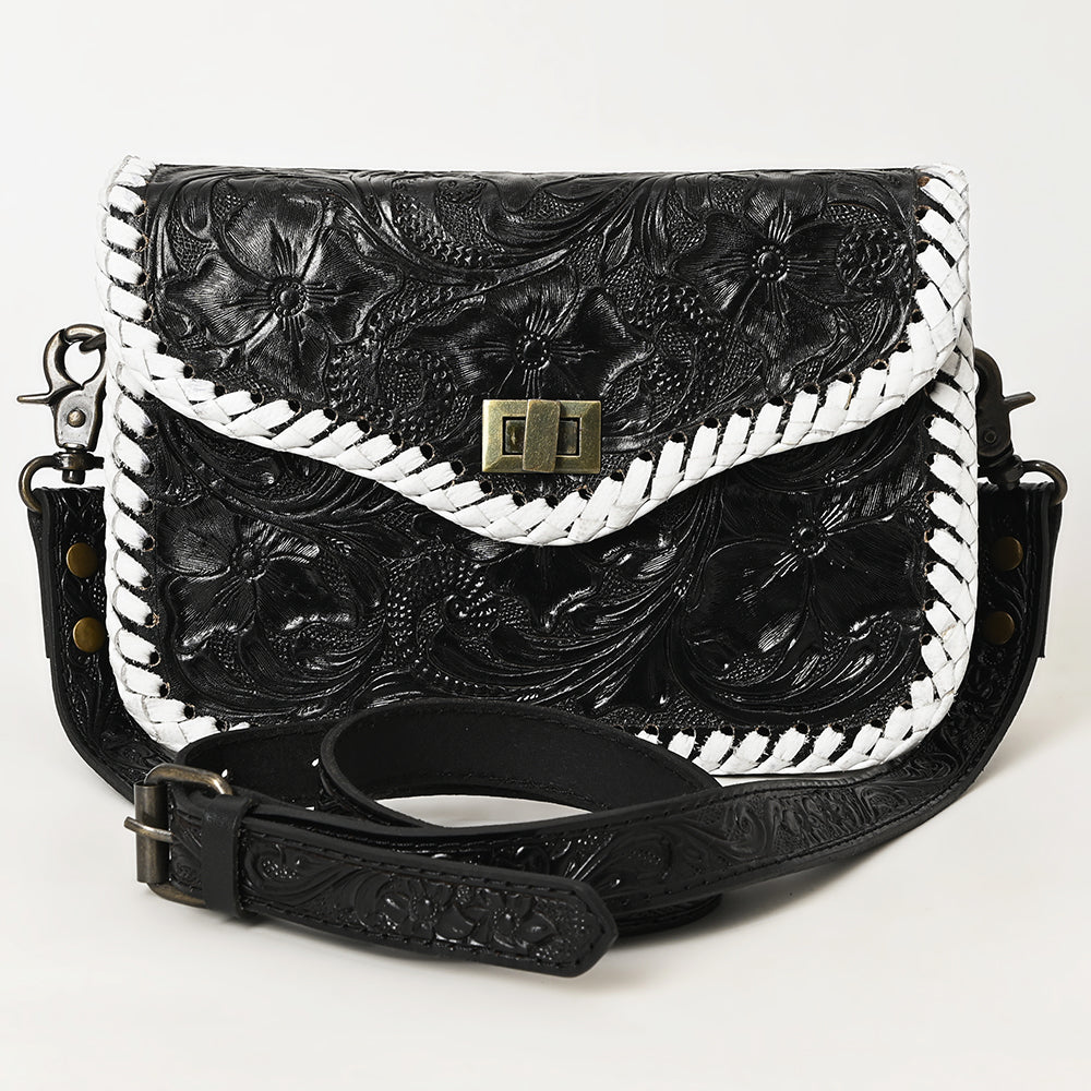 American Darling Western Small Cross Body Bag | Hand-Tooled Floral Carved | Genuine Leather | Everyday Carry