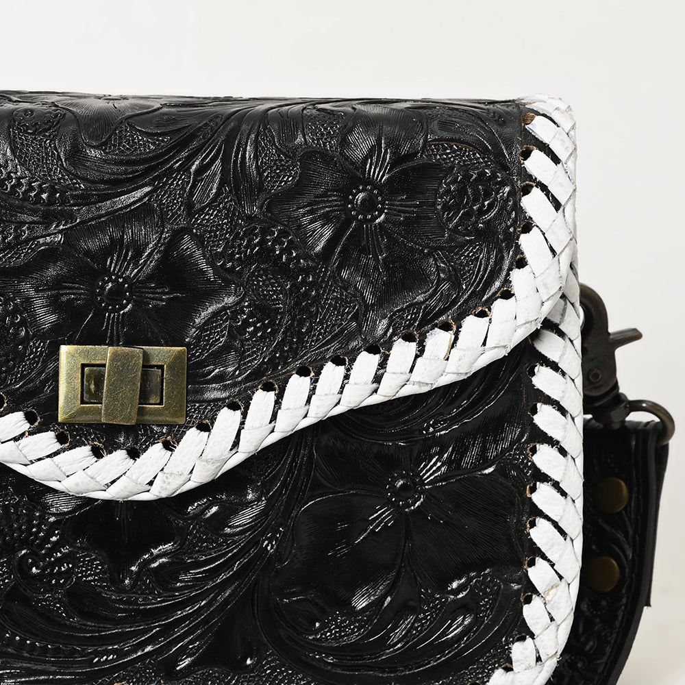American Darling Western Small Cross Body Bag | Hand-Tooled Floral Carved | Genuine Leather | Everyday Carry