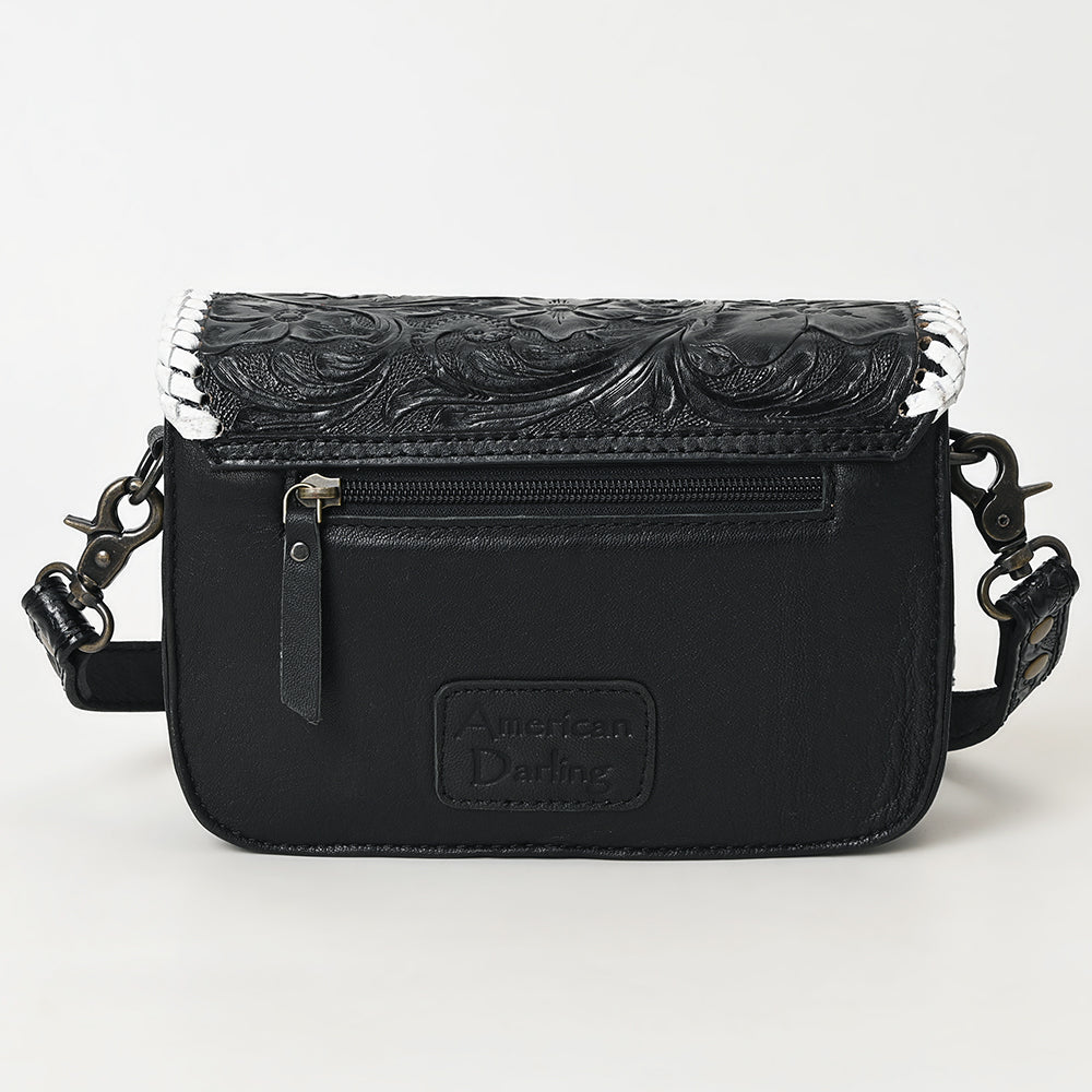 American Darling Western Small Cross Body Bag | Hand-Tooled Floral Carved | Genuine Leather | Everyday Carry