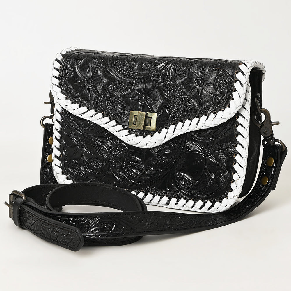 American Darling Western Small Cross Body Bag | Hand-Tooled Floral Carved | Genuine Leather | Everyday Carry