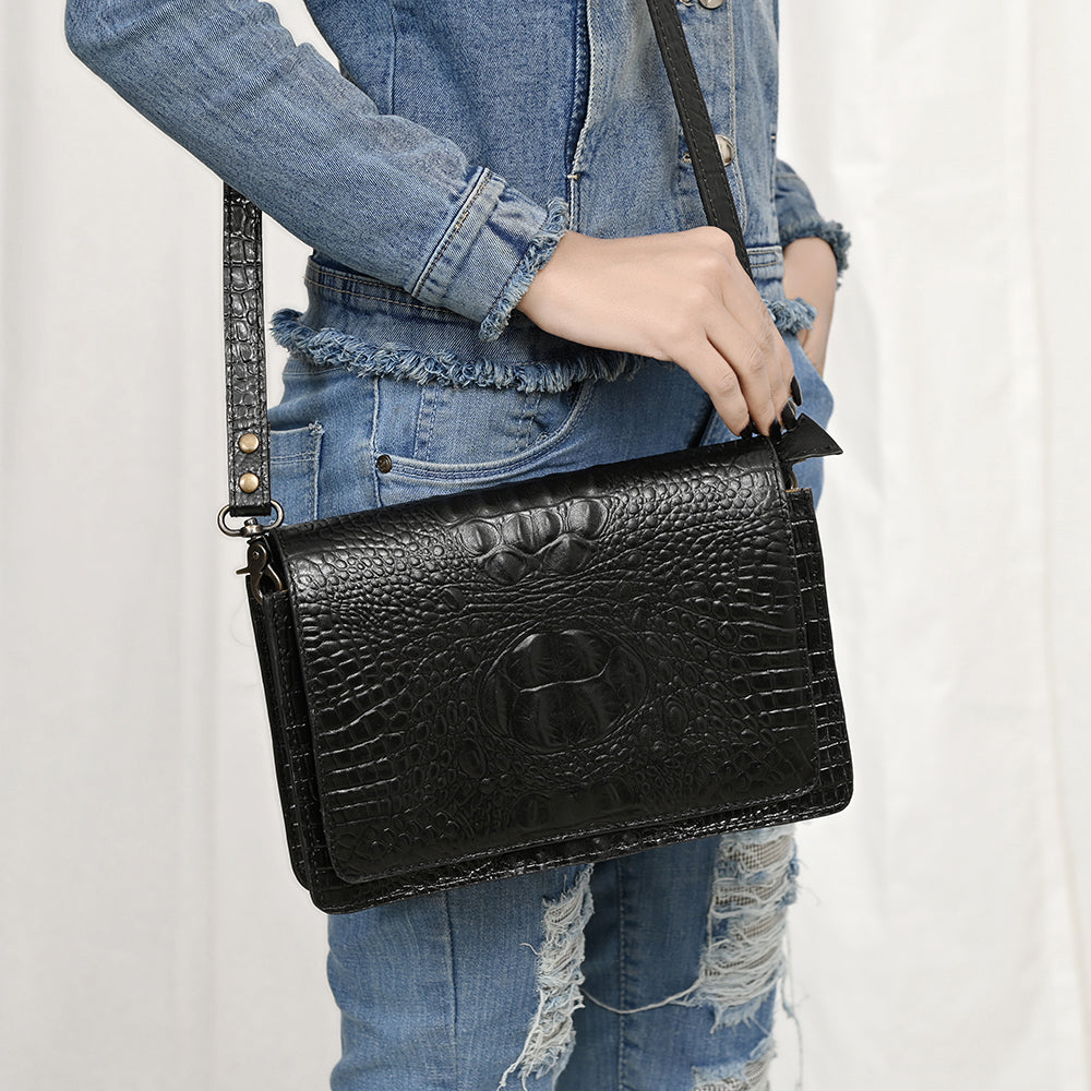 American Darling Crocodile Embossed Genuine Leather Wallet
