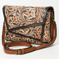 American Darling Hand-Tooled Genuine Leather Crossbody Bag