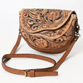 American Darling Hand-Tooled Genuine Leather Small Crossbody Bag