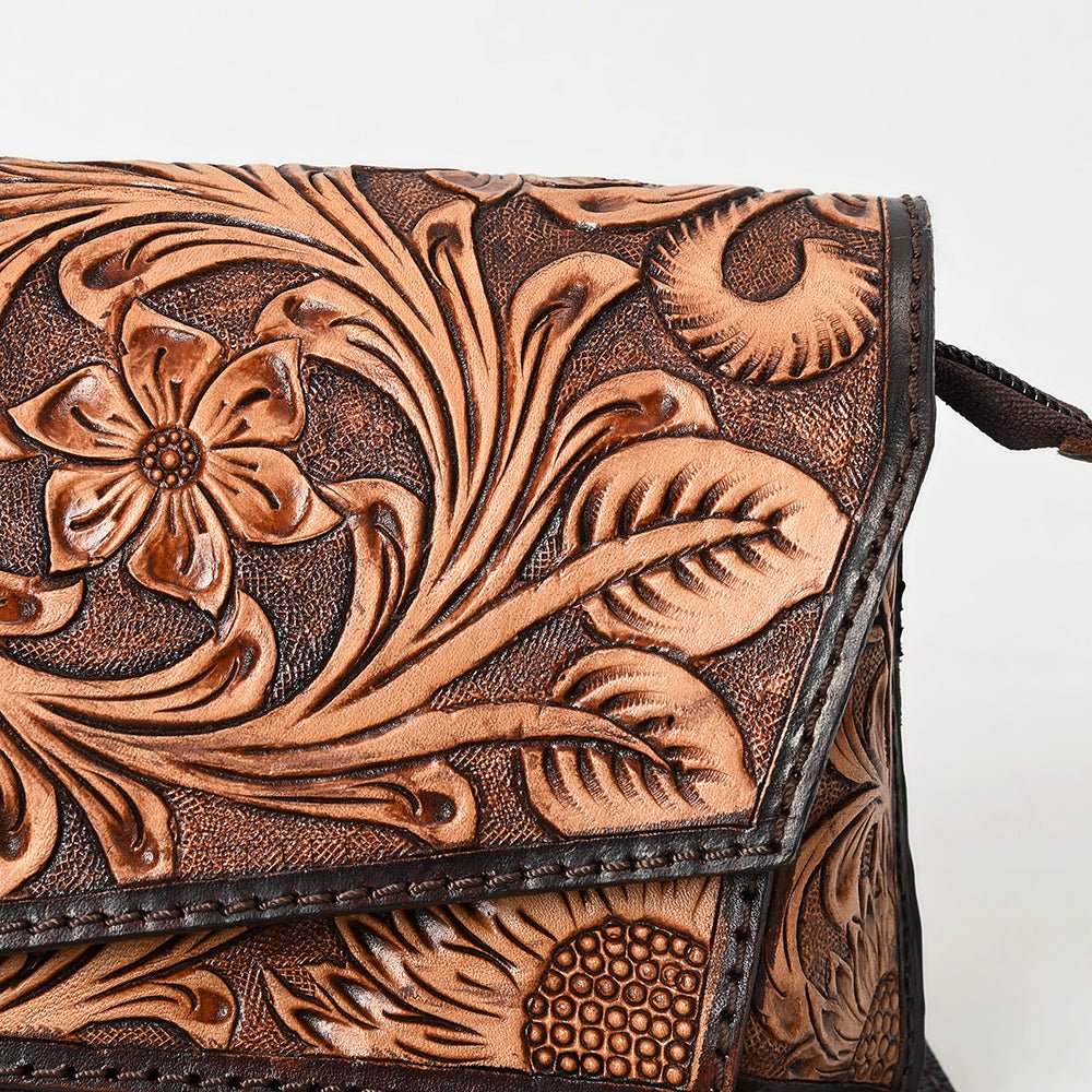 American Darling Clutch Hand Tooled Genuine Leather