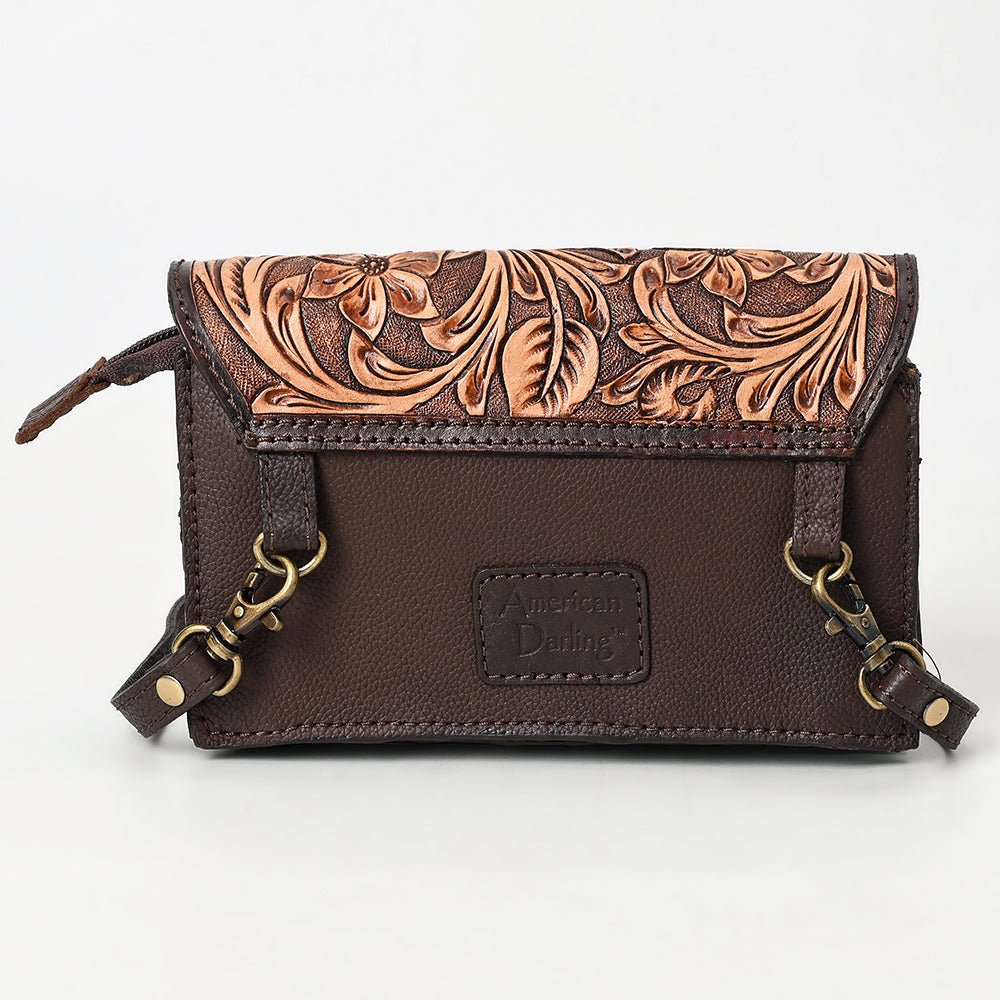 American Darling Clutch Hand Tooled Genuine Leather