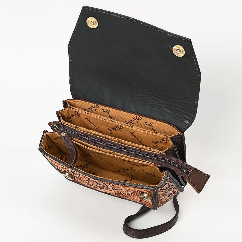 American Darling Clutch Hand Tooled Genuine Leather