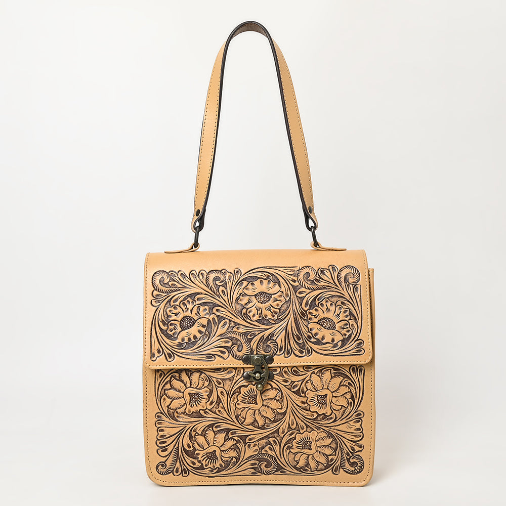 American Darling Hand-Tooled Genuine Leather Briefcase