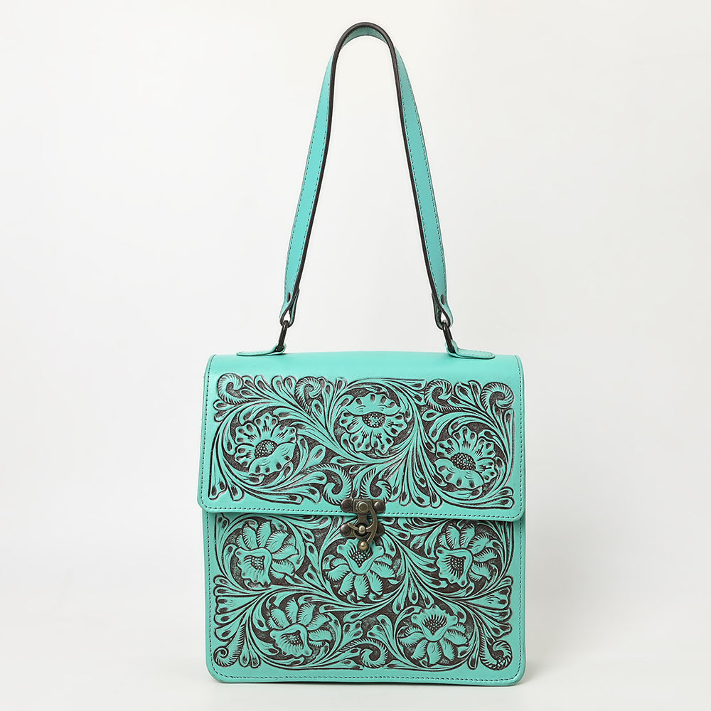 American Darling Hand-Tooled Genuine Leather Briefcase