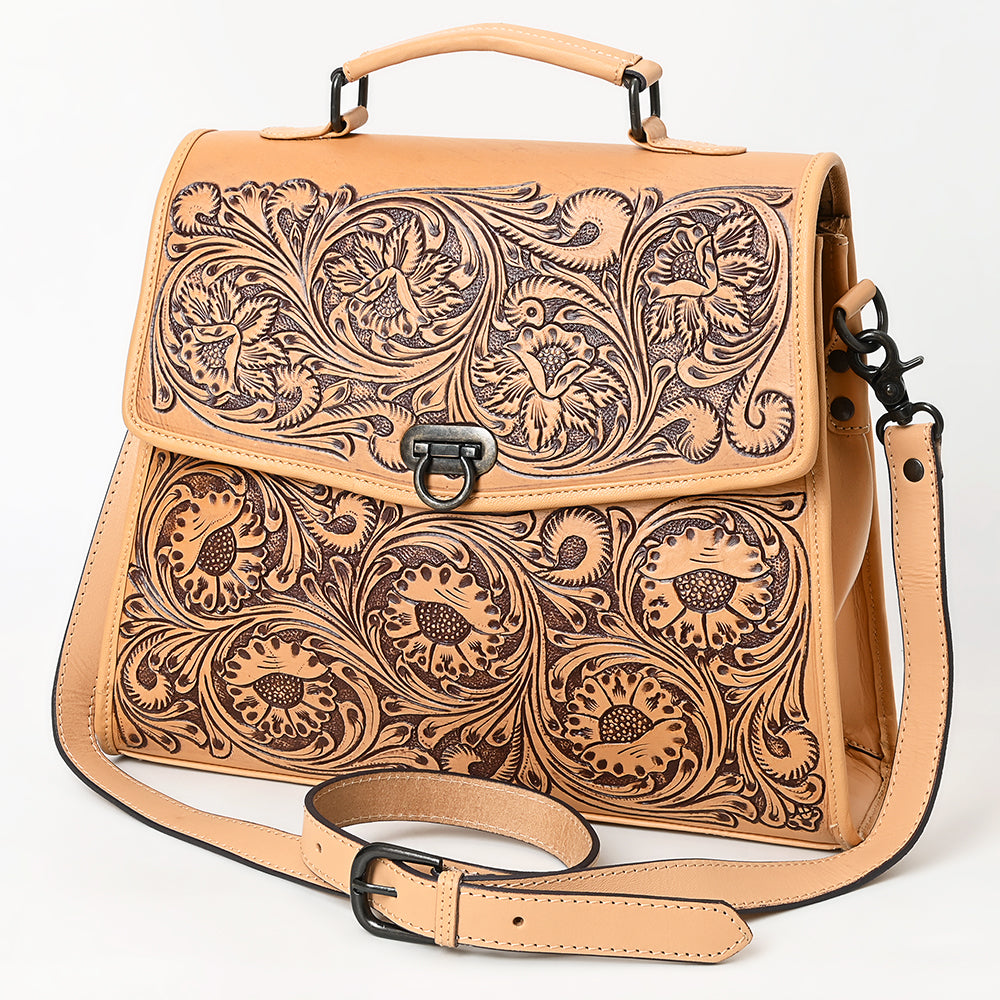American Darling Hand-Tooled Genuine Leather Tote