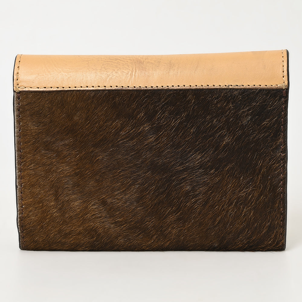 American Darling Hand-Tooled Hair-On Genuine Leather Wallet