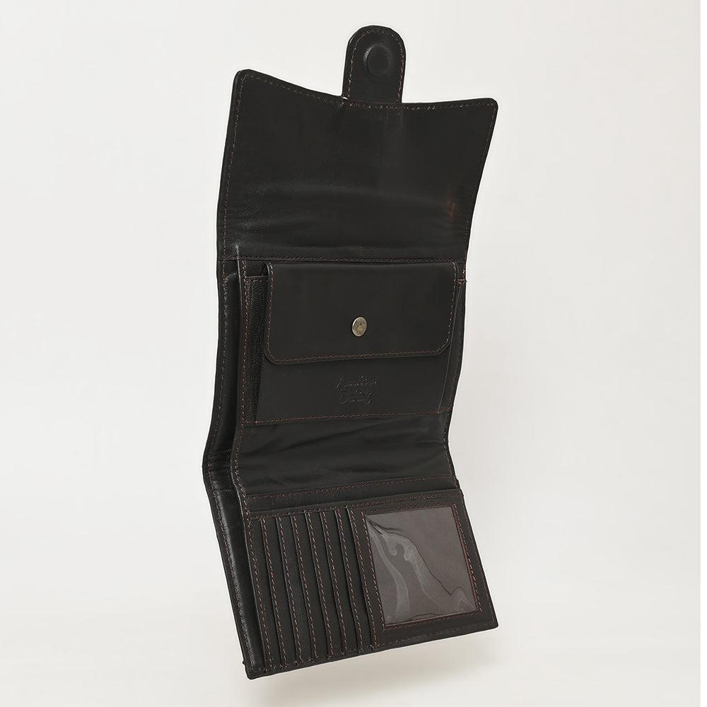 American Darling Hand-Tooled Hair-On Genuine Leather Wallet