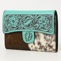 American Darling Hand-Tooled Hair-On Genuine Leather Wallet