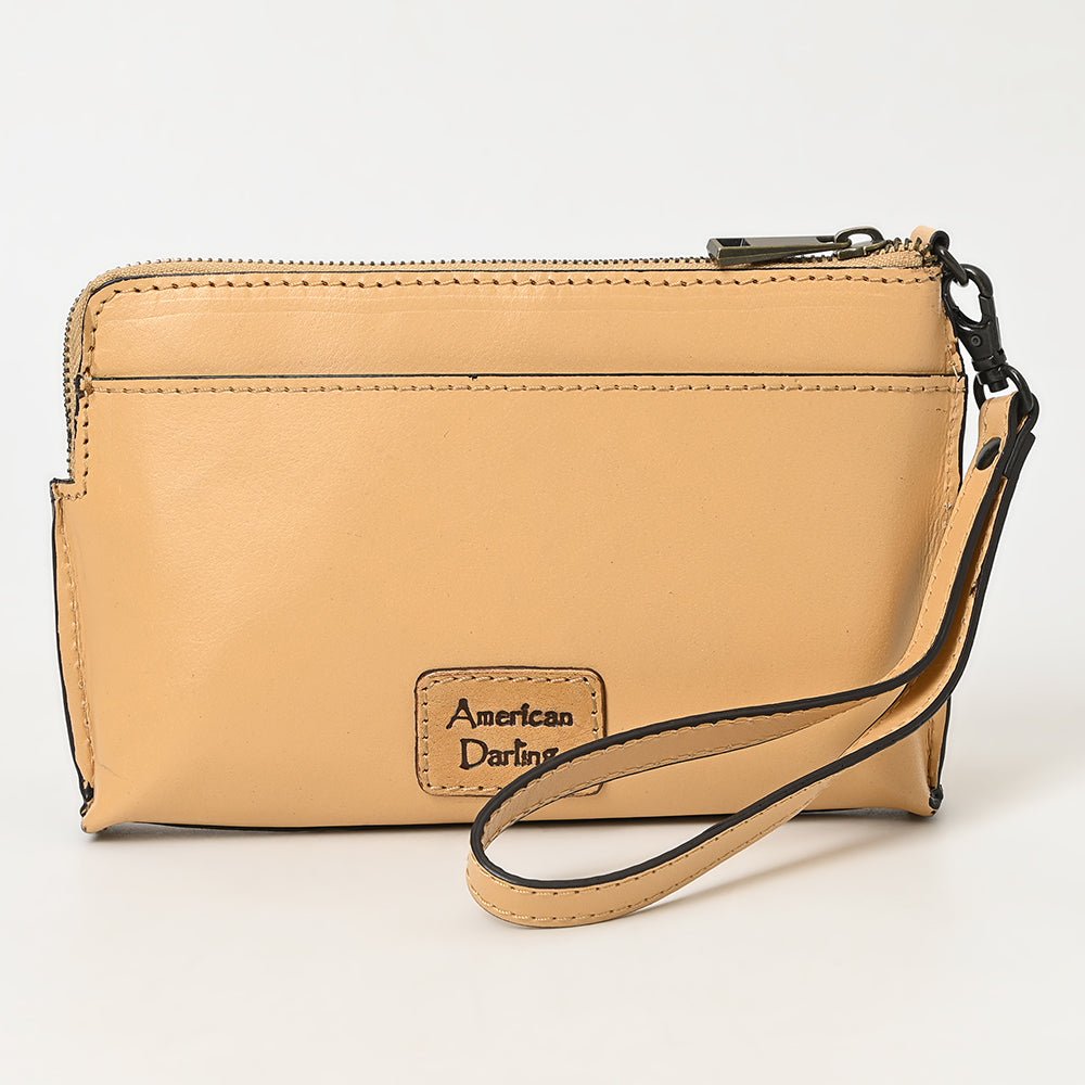 American Darling Hand-Tooled Genuine Leather Wristlet
