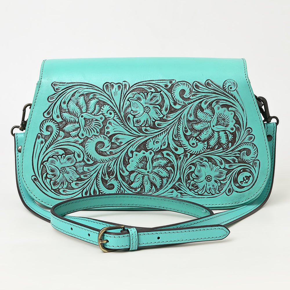 American Darling Hand-Tooled Genuine Leather Crossbody Bag