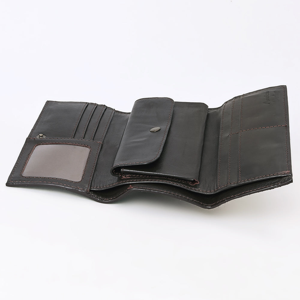 American Darling Hand-Tooled Hair-On Genuine Leather Wallet