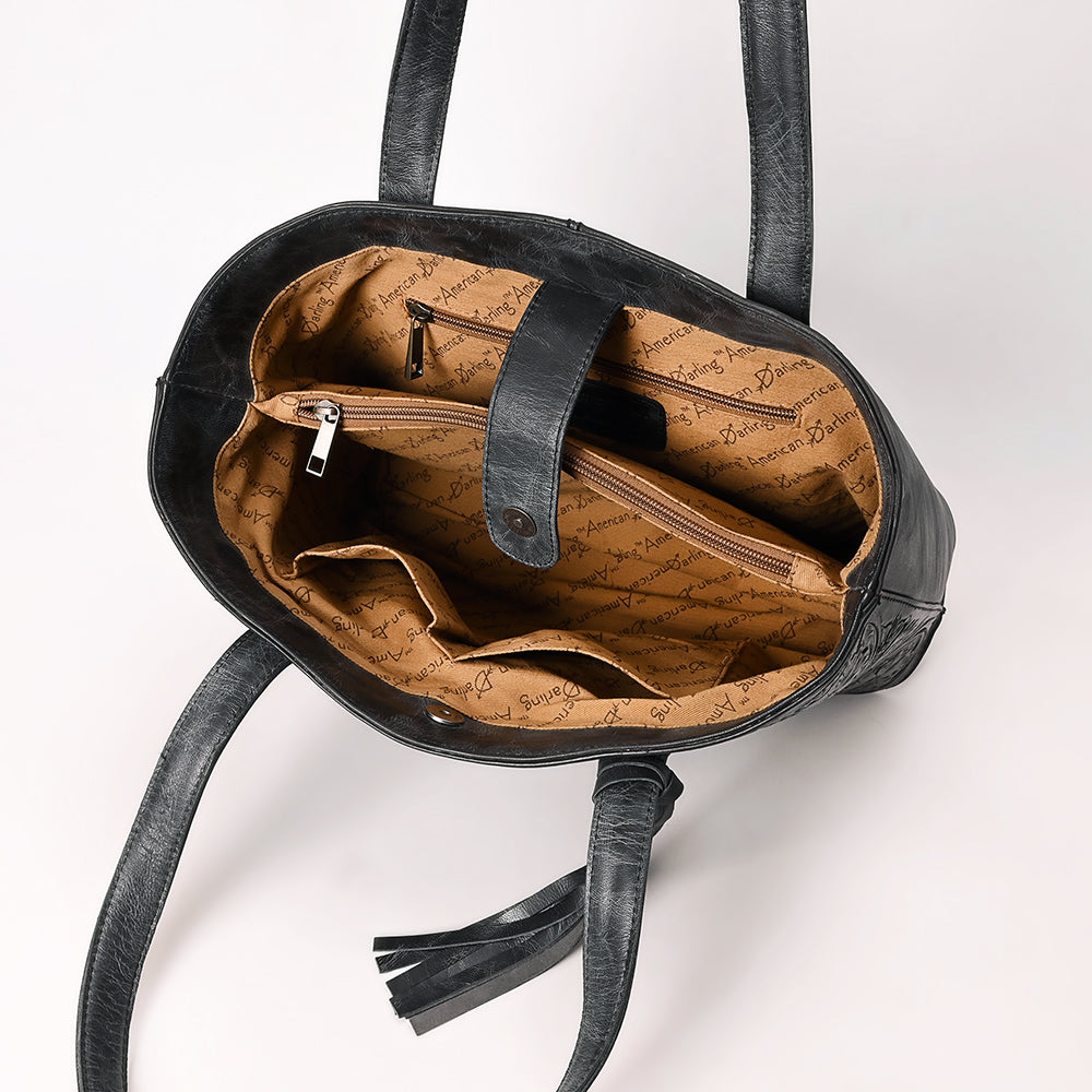 American Darling Hand-Tooled Genuine Leather Tote