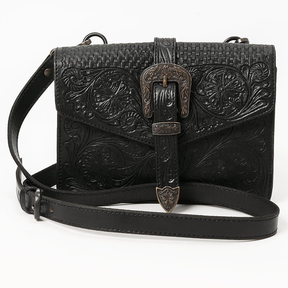 Hand Tooled Genuine Leather Briefcase For Women With Western Inspired Detailing Design