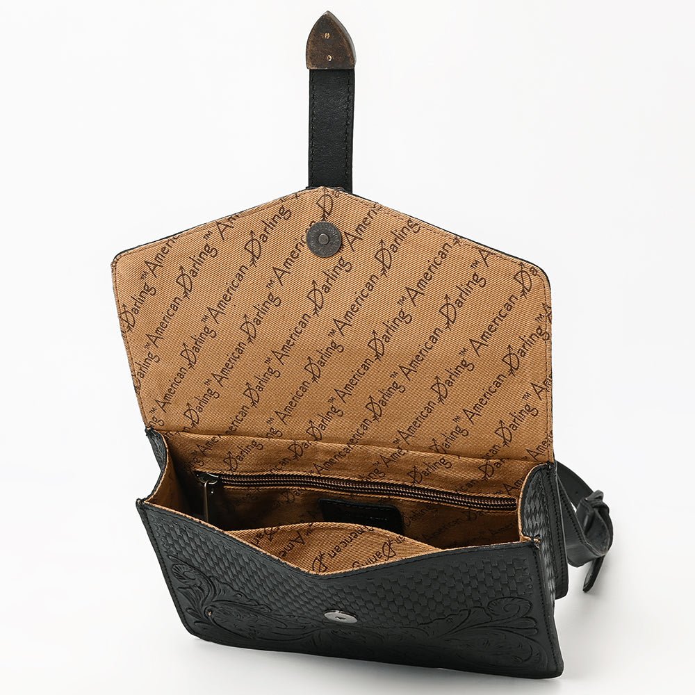 Hand Tooled Genuine Leather Briefcase For Women With Western Inspired Detailing Design
