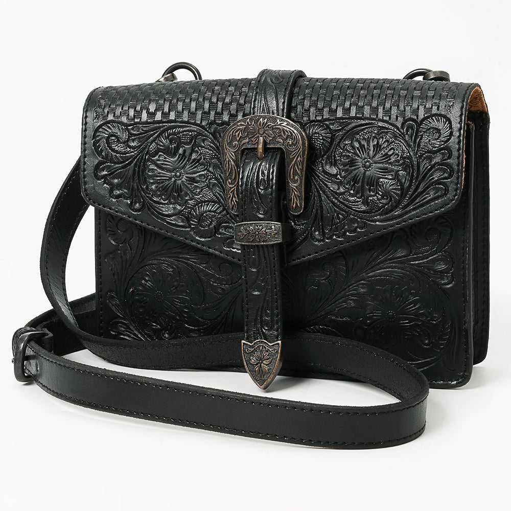 Hand Tooled Genuine Leather Briefcase For Women With Western Inspired Detailing Design