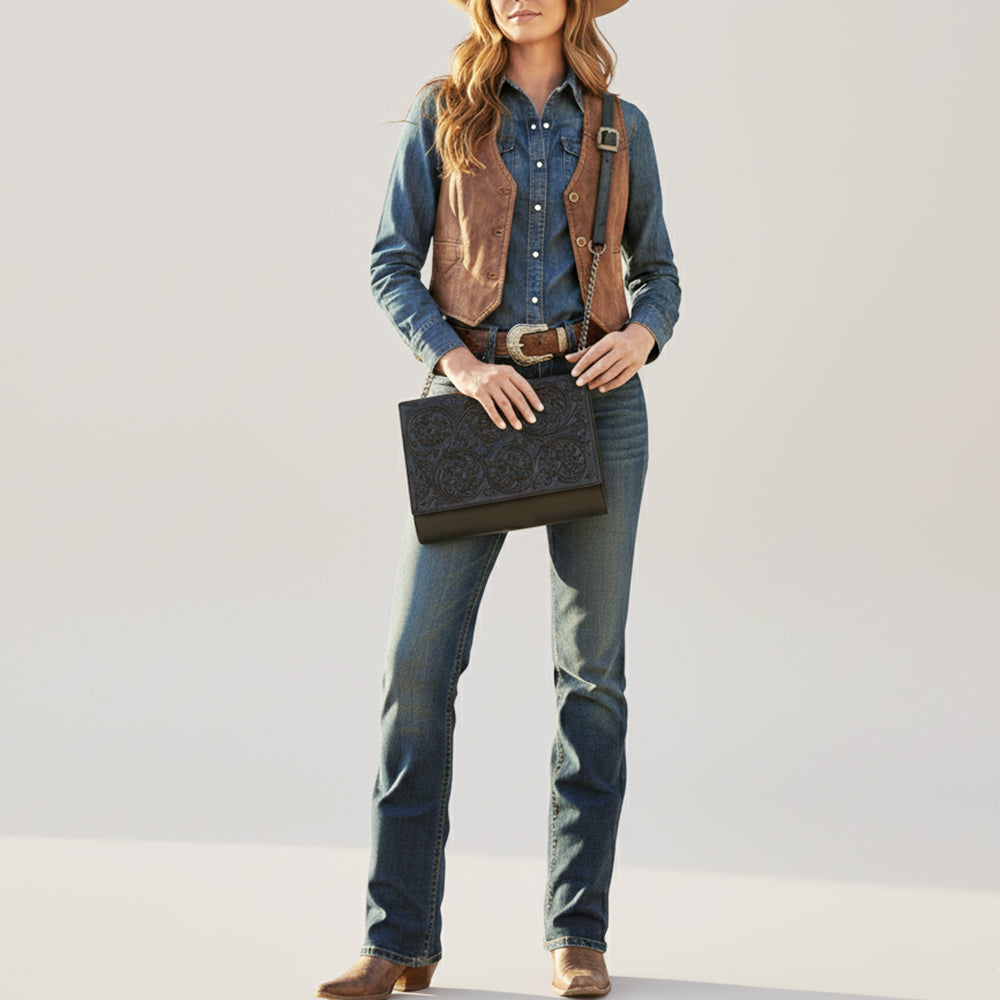 American Darling Crossbody Hand Tooled Genuine Leather Women Bag Western Handbag Purse | Bags