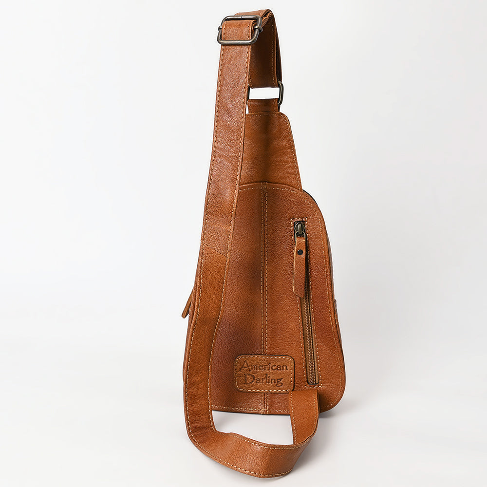 American Darling Sling Hand Tooled Genuine Leather