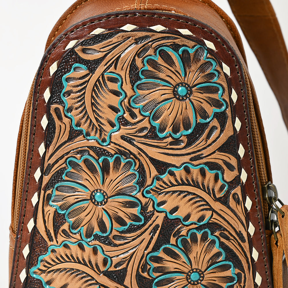 American Darling Sling Hand Tooled Genuine Leather