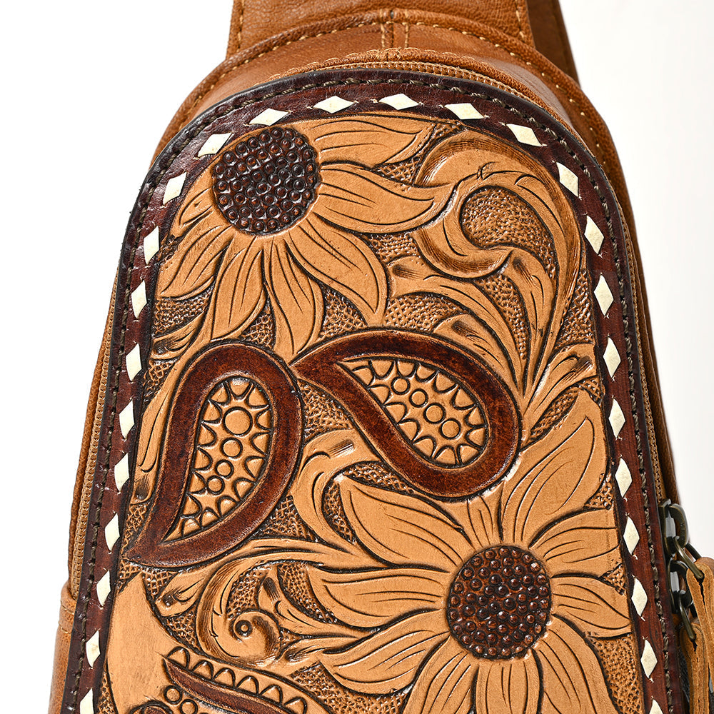 American Darling Sling Hand Tooled Genuine Leather