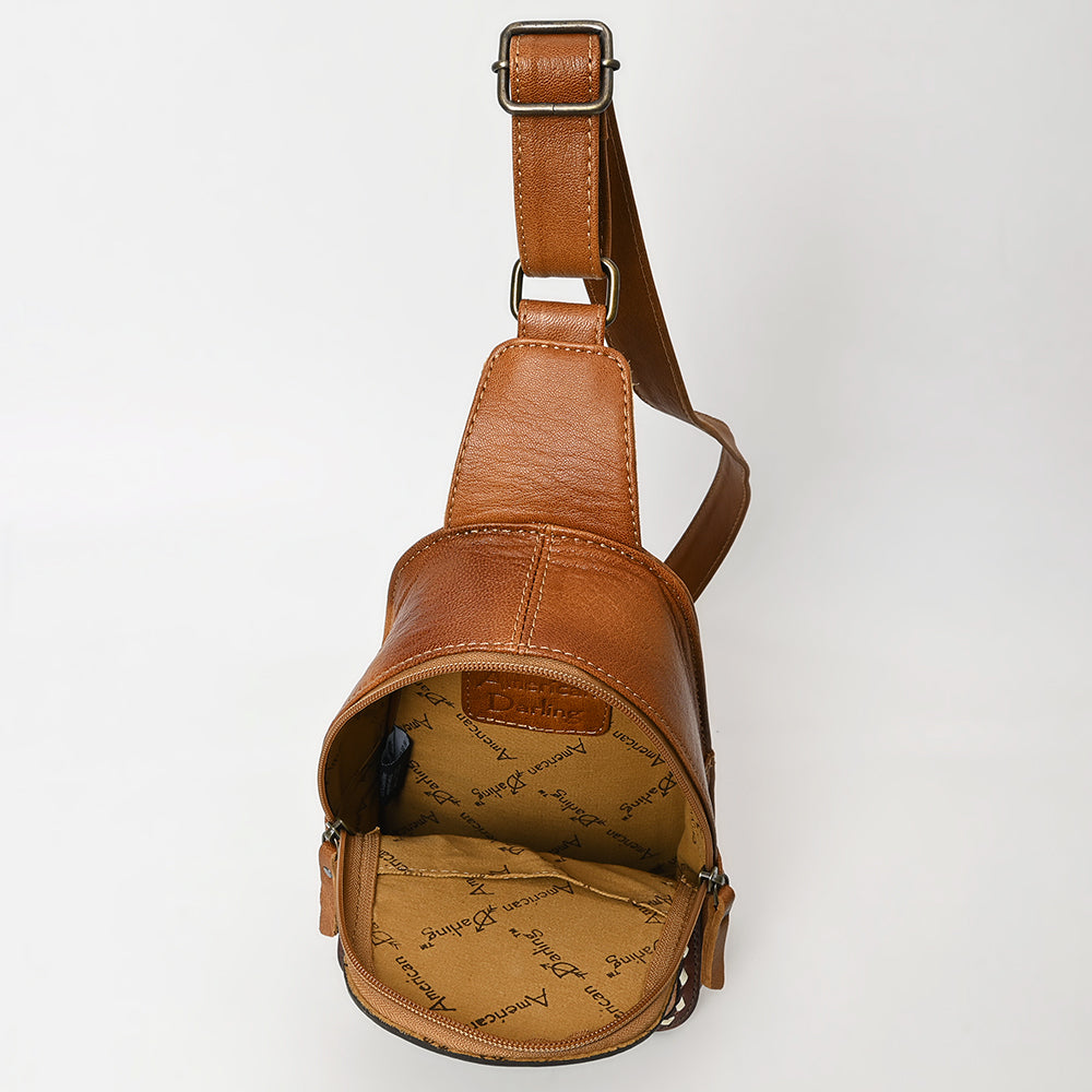 American Darling Sling Hand Tooled Genuine Leather