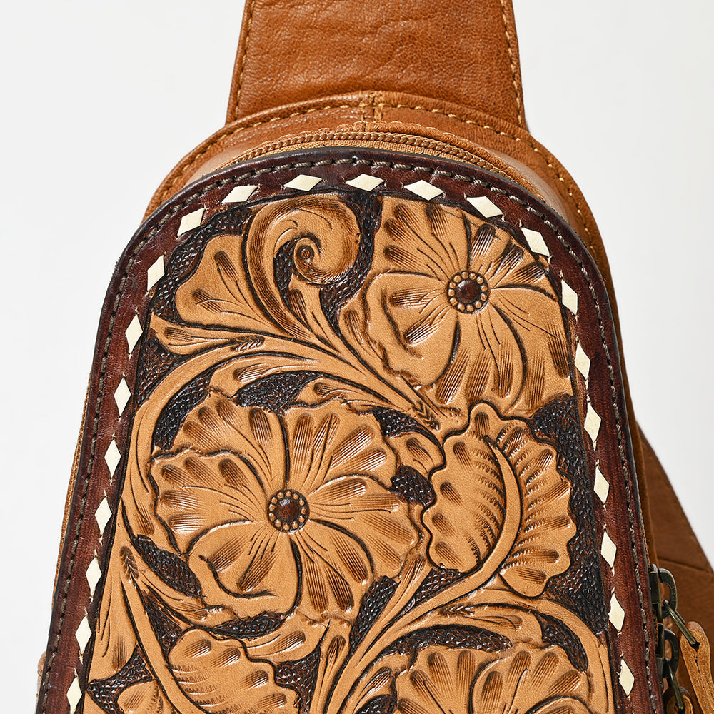 American Darling Sling Hand Tooled Genuine Leather