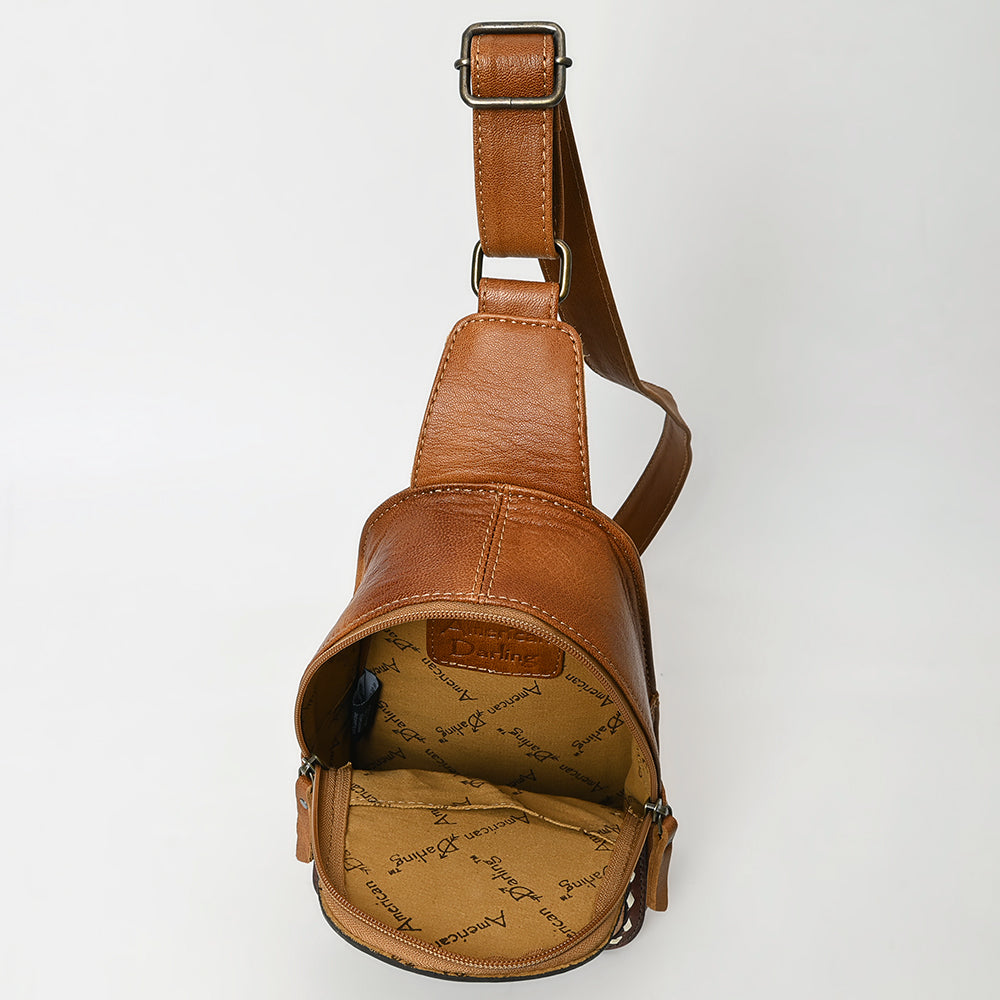 American Darling Sling Hand Tooled Genuine Leather