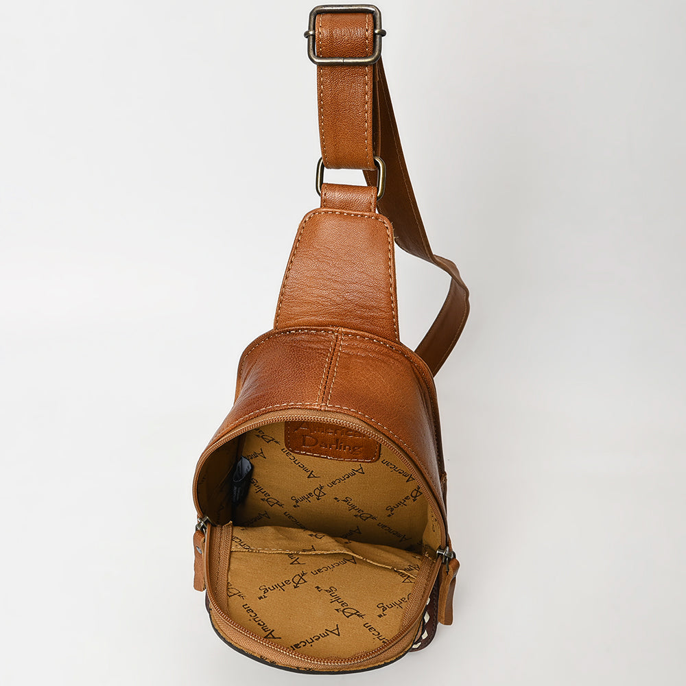 American Darling Sling Hand Tooled Genuine Leather
