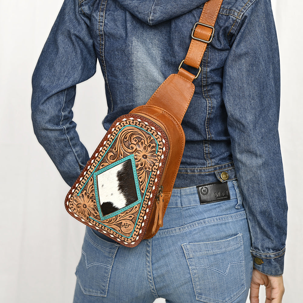 American Darling Sling Hand Tooled Genuine Leather