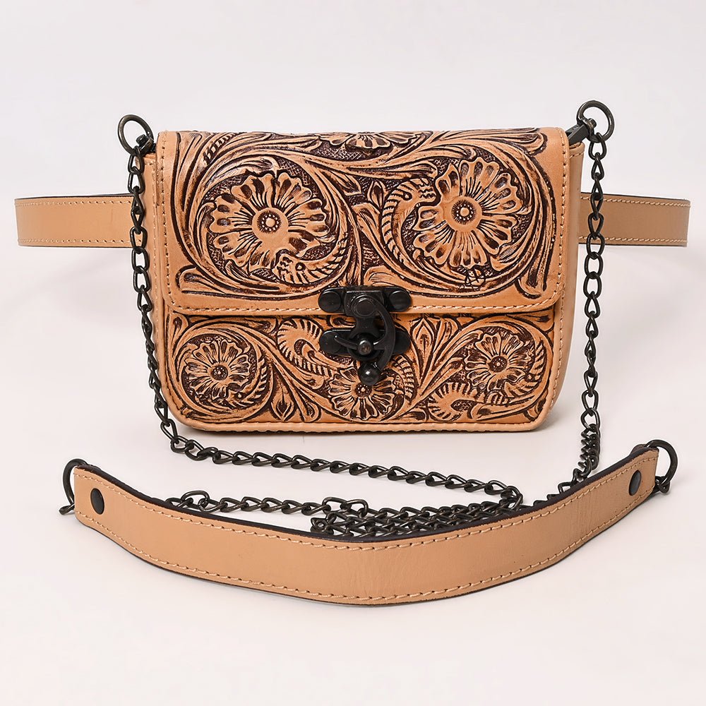 American Darling Crossbody Hand Tooled Genuine Leather