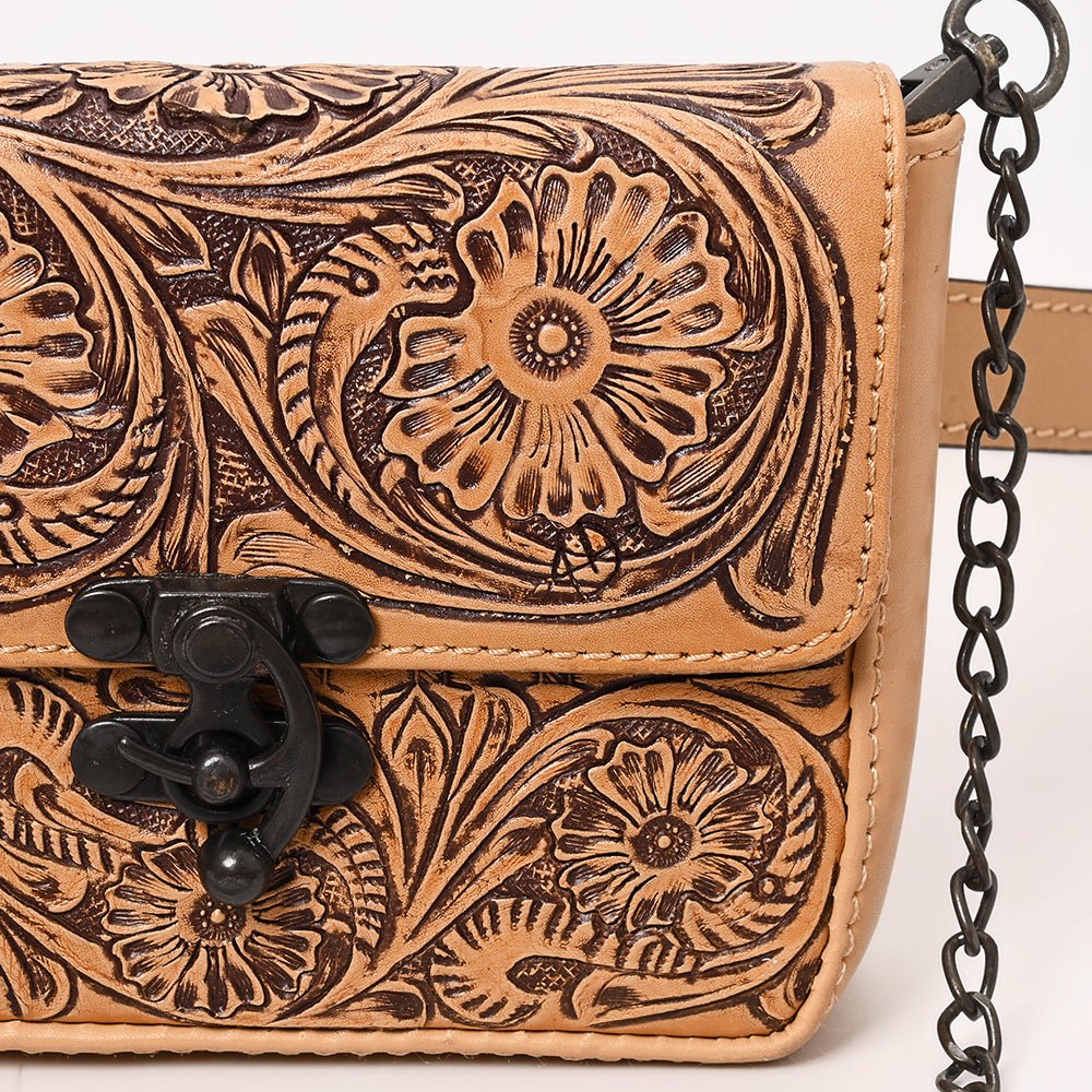 American Darling Crossbody Hand Tooled Genuine Leather