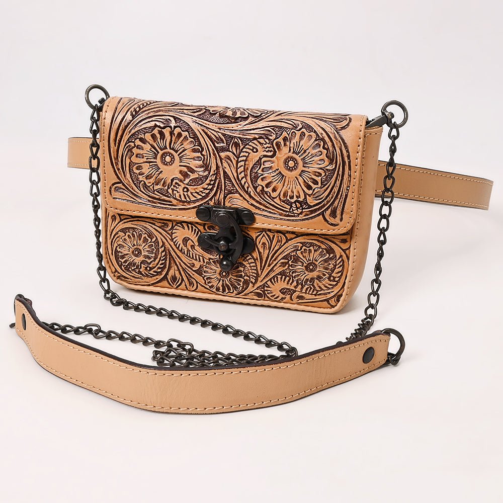 American Darling Crossbody Hand Tooled Genuine Leather