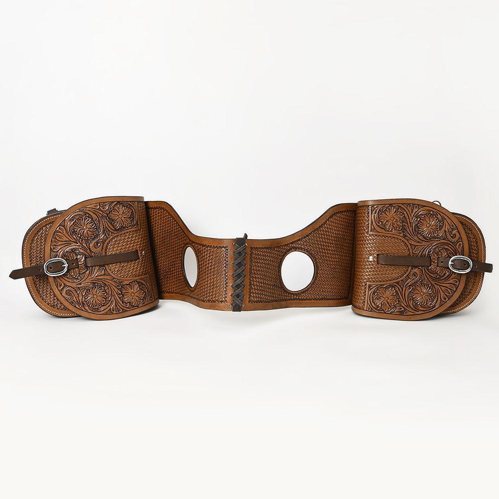 Hilason Western Horse Leather Saddle Bag Heavyduty Traditional Trail Ride