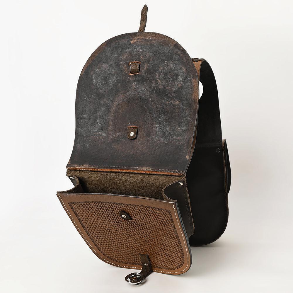 Hilason Western Horse Leather Saddle Bag Heavyduty Traditional Trail Ride