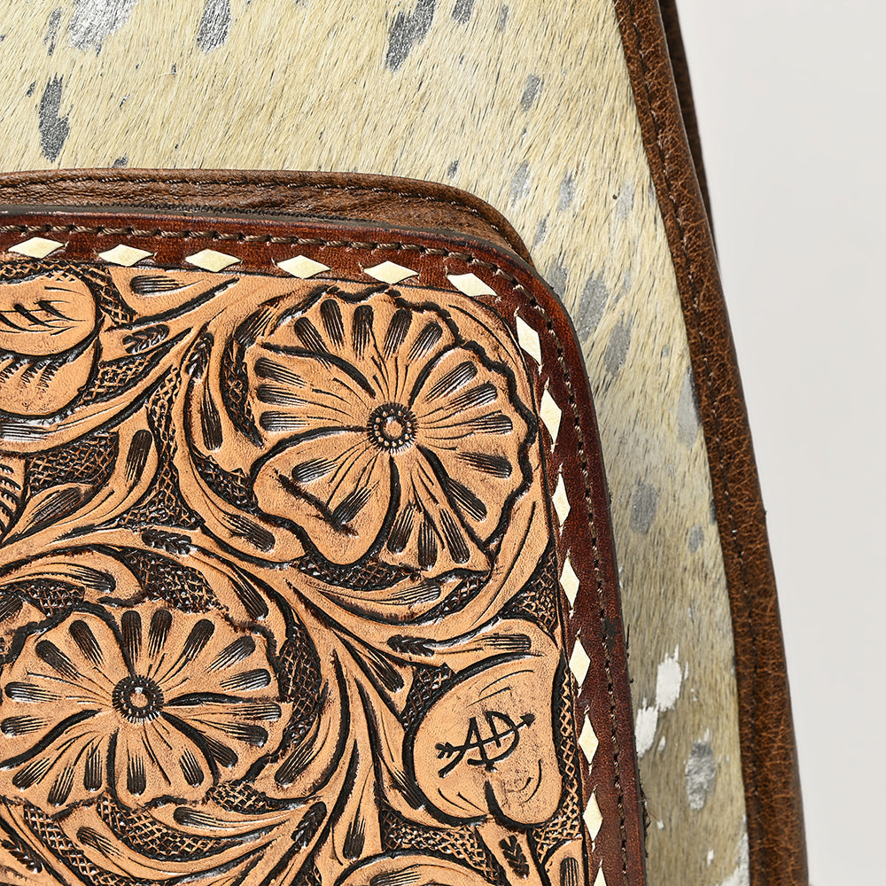 American Darling Sling Hand Tooled Saddle Blanket Genuine Leather