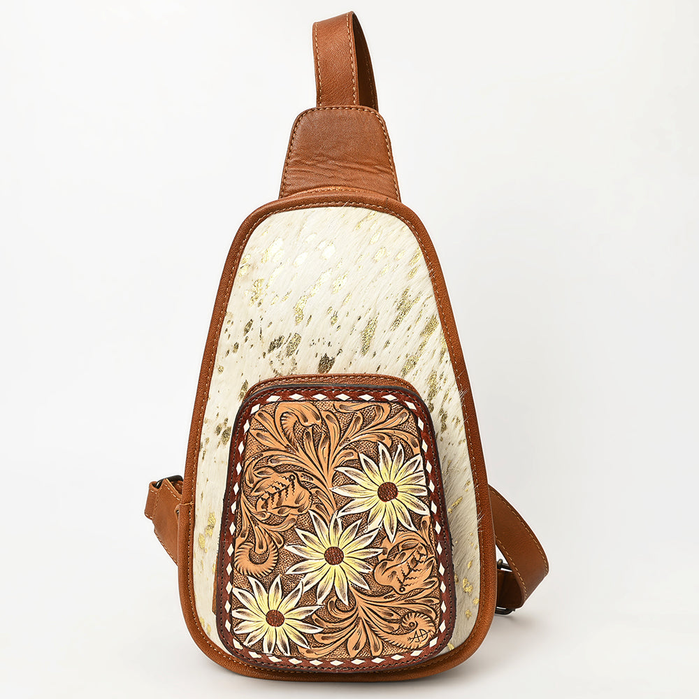 American Darling Sling Hand Tooled Saddle Blanket Genuine Leather