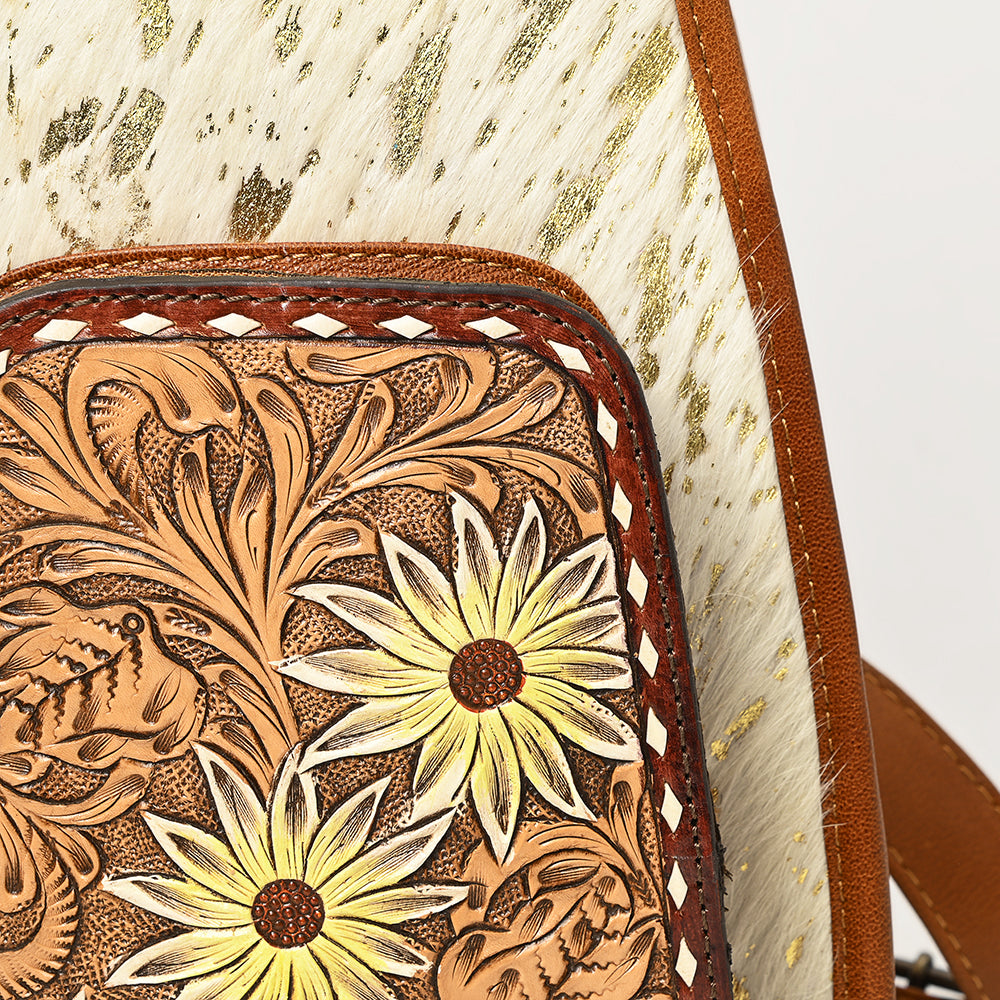 American Darling Sling Hand Tooled Saddle Blanket Genuine Leather