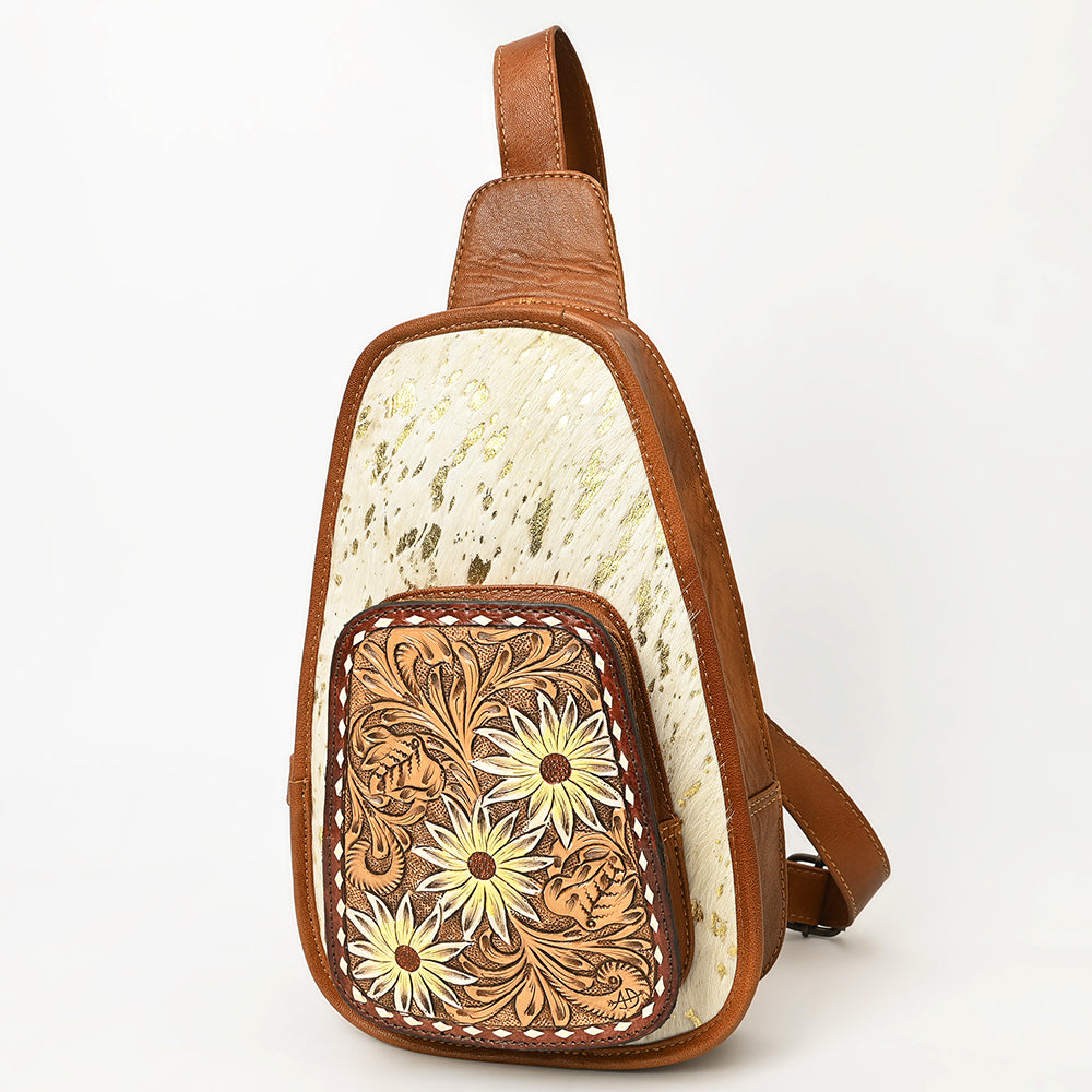 American Darling Sling Hand Tooled Saddle Blanket Genuine Leather