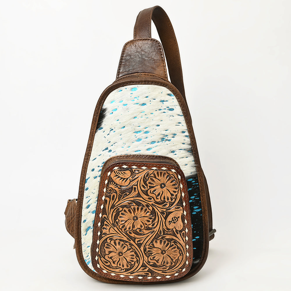 American Darling Sling Hand Tooled Saddle Blanket Genuine Leather