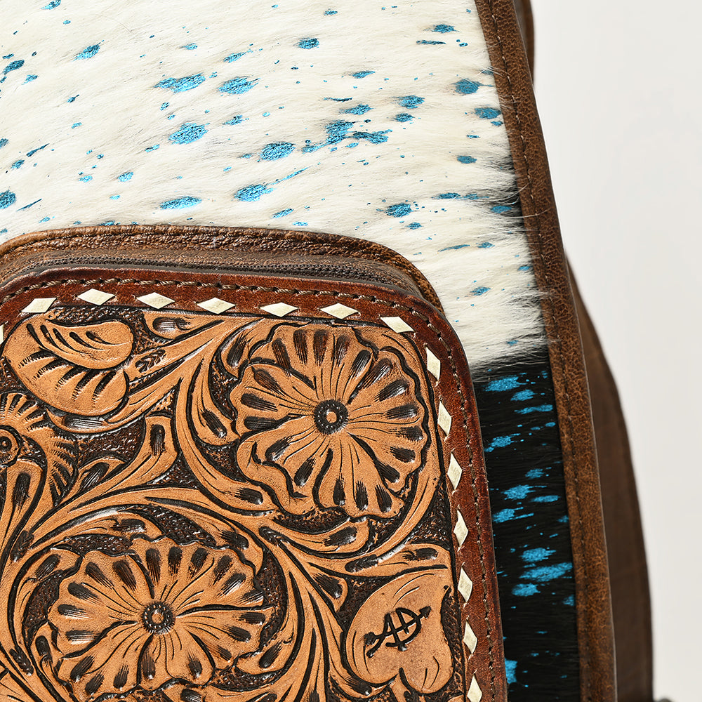 American Darling Sling Hand Tooled Saddle Blanket Genuine Leather