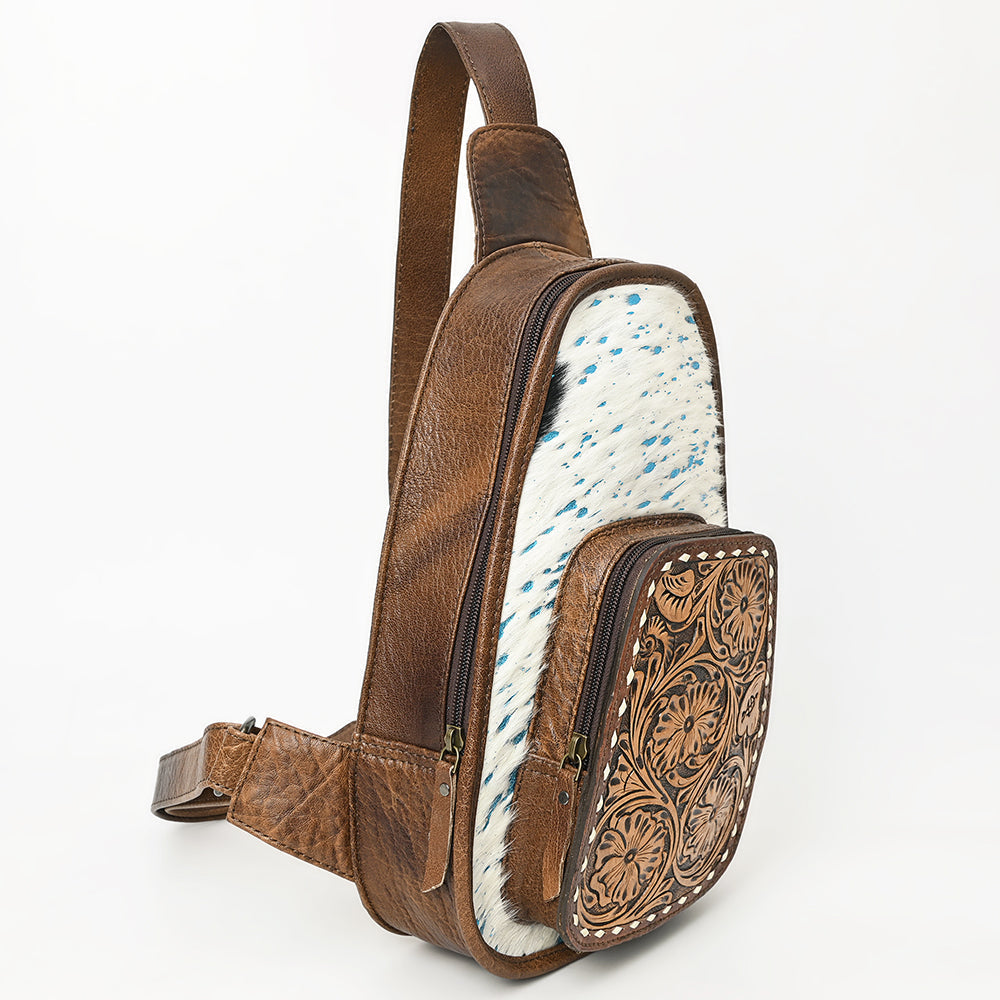 American Darling Sling Hand Tooled Saddle Blanket Genuine Leather