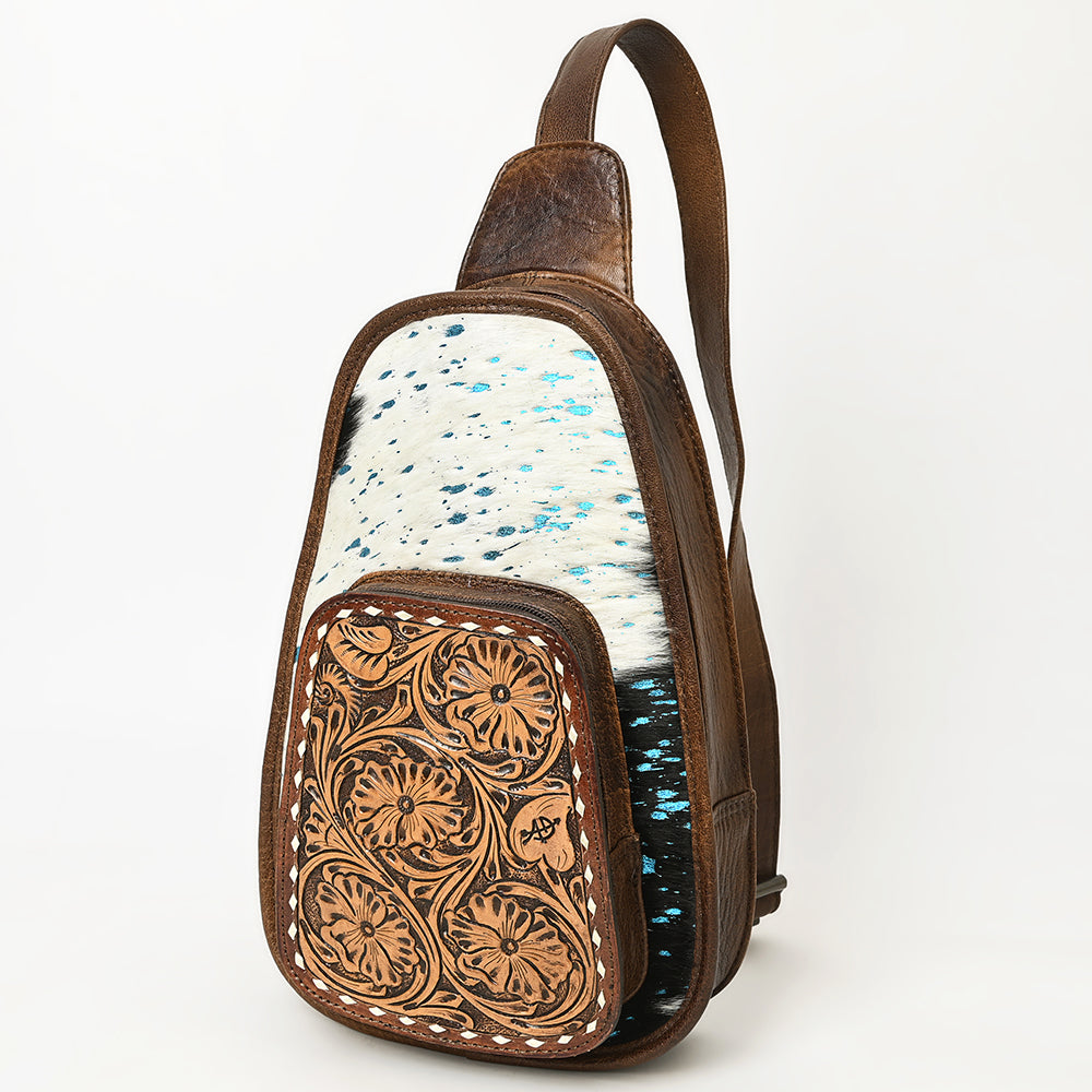 American Darling Sling Hand Tooled Saddle Blanket Genuine Leather