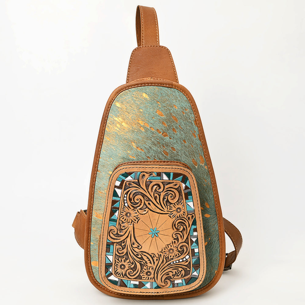 American Darling Sling Hand Tooled Saddle Blanket Genuine Leather