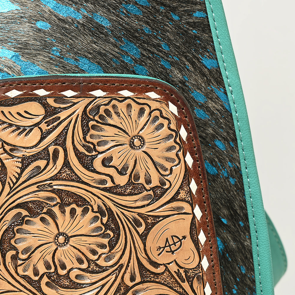 American Darling Sling Hand Tooled Saddle Blanket Genuine Leather